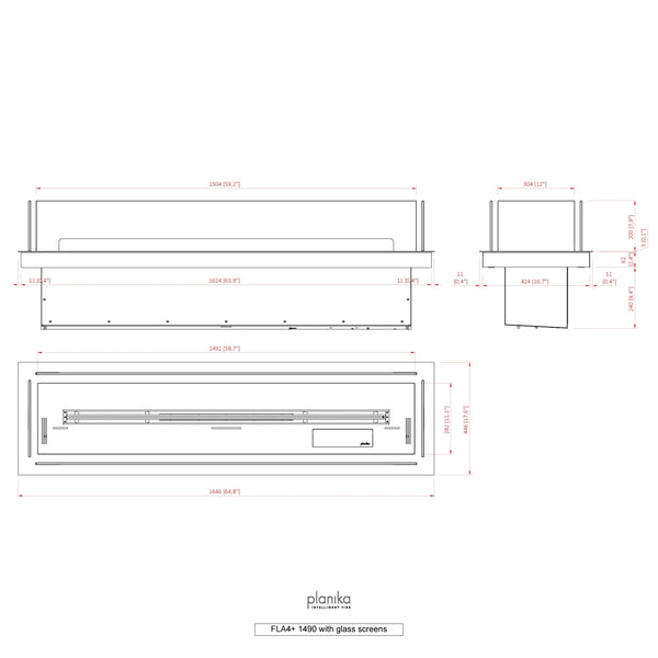 Bruciatore FLA4/FLA4+ 1990 con base da incasso