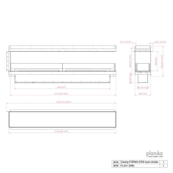 Forma 2700 Room Divider - Camino divisorio