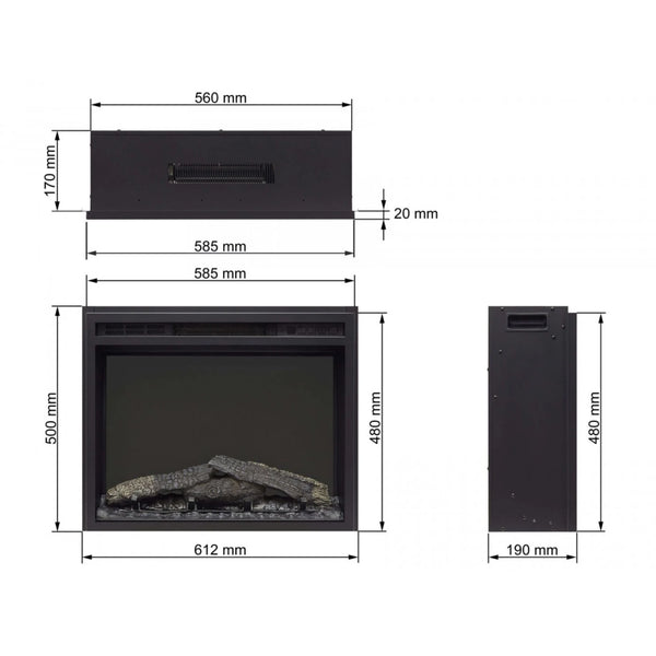 Inserto camino elettrico AF24 - Multicolore