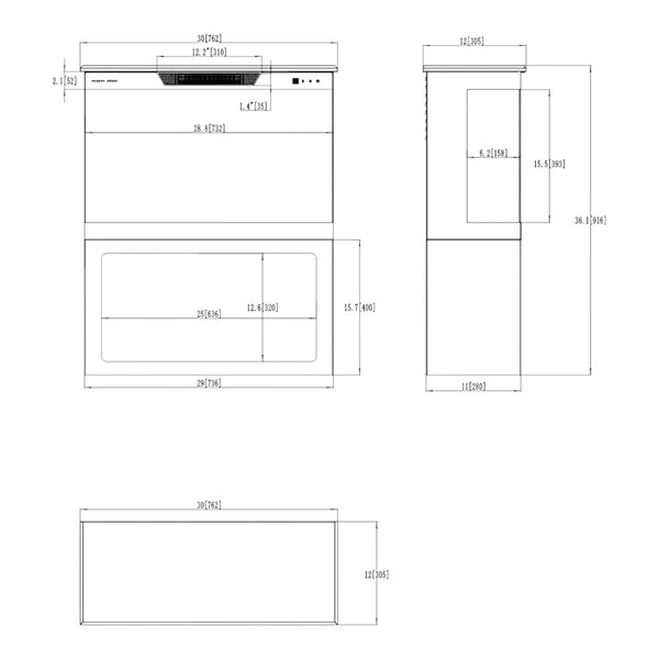 Aflamo Tower + Supporto 76 cm - Camino Elettrico