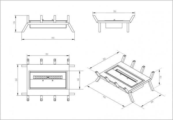 Grate M - Inserto Freestanding 40 cm