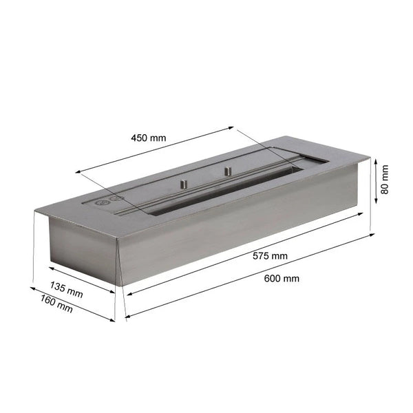 Bruciatore a bioetanolo Superiore - 3,5L - 60 cm