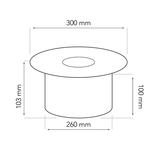 Bruciatore a bioetanolo rotondo - 5,0L -10,3 cm