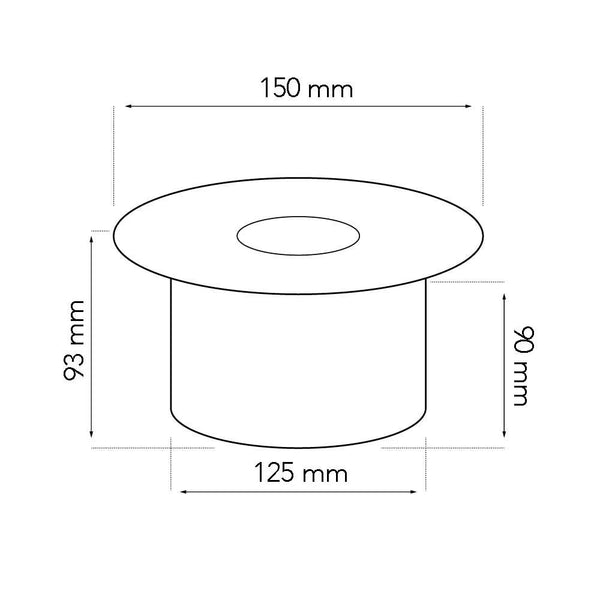 Bruciatore rotondo da esterno 0,9 litri Ø15 cm