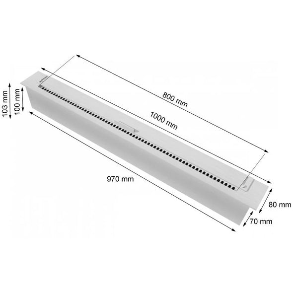 Bruciatore a bioetanolo Slimline - 100 cm