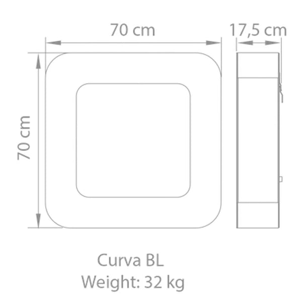 Safretti Curva BL - Biocamino quadrato nero