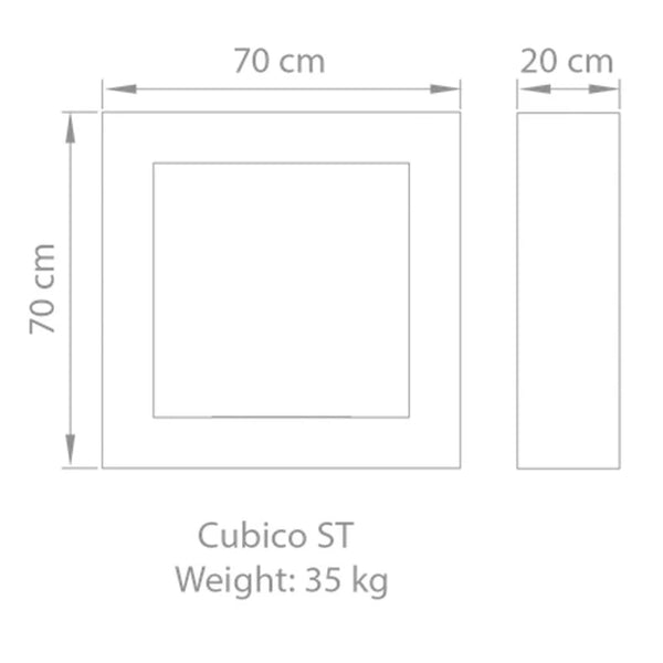 Safretti Cubico ST - Biocamino quadrato