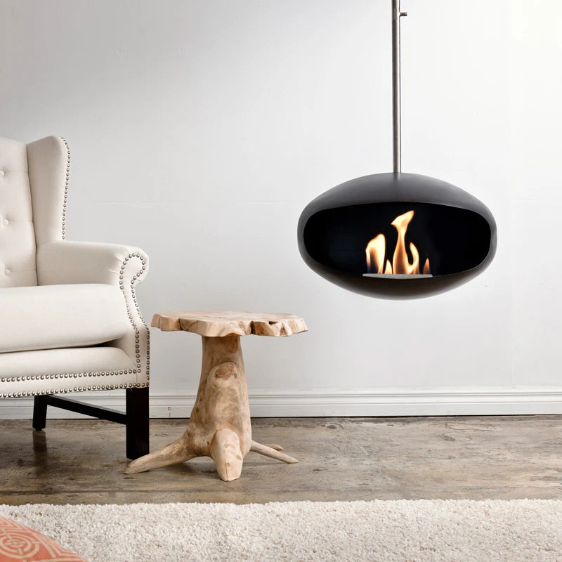 Caminetto moderno sospeso Cocoon