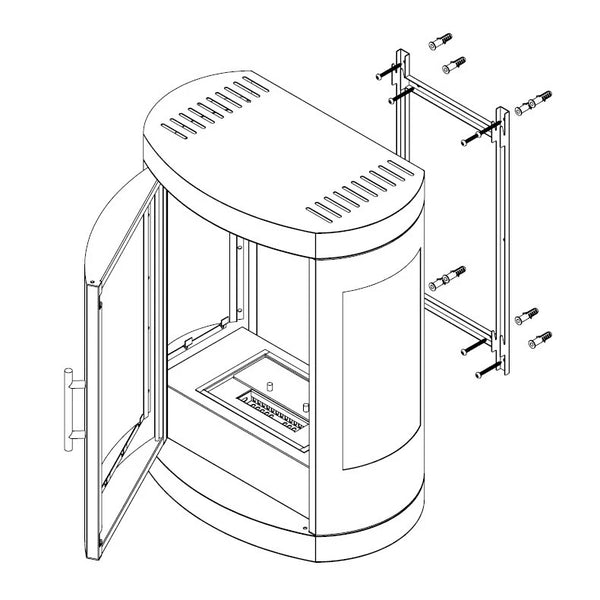 Oregon - Biostufa da parete - Bruciatore da 1 L