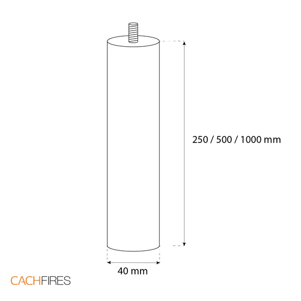 Asta a Soffitto 50 cm – Nera