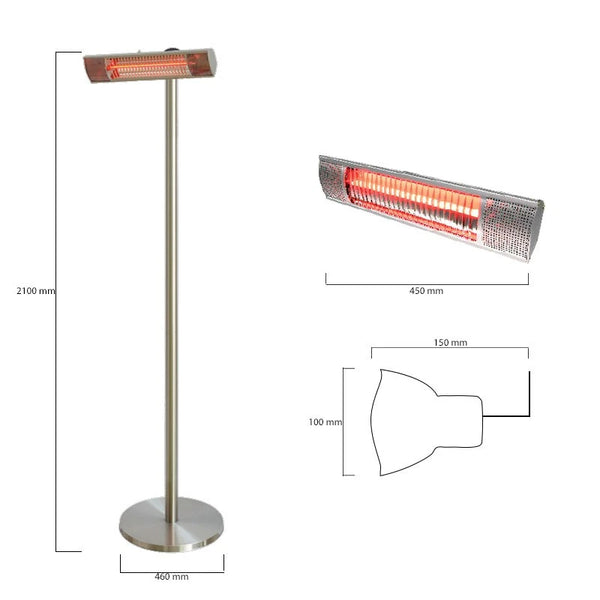 Riscaldatore per esterni da appoggio 1500 W