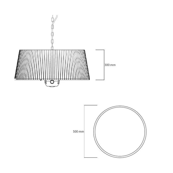 Riscaldatore da esterni Artix sospeso 1500 watt
