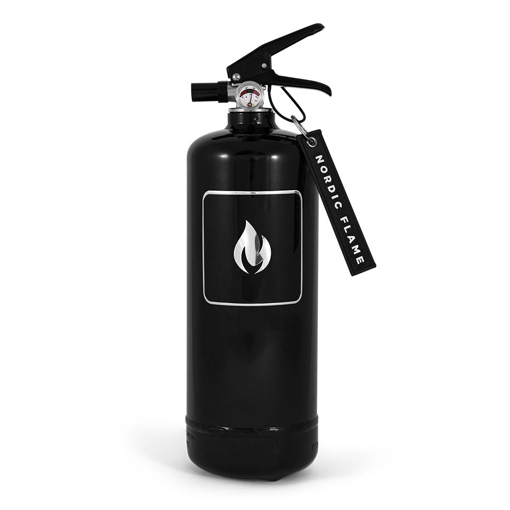 Elegante estintore nero da 2 kg - Nordic Flame