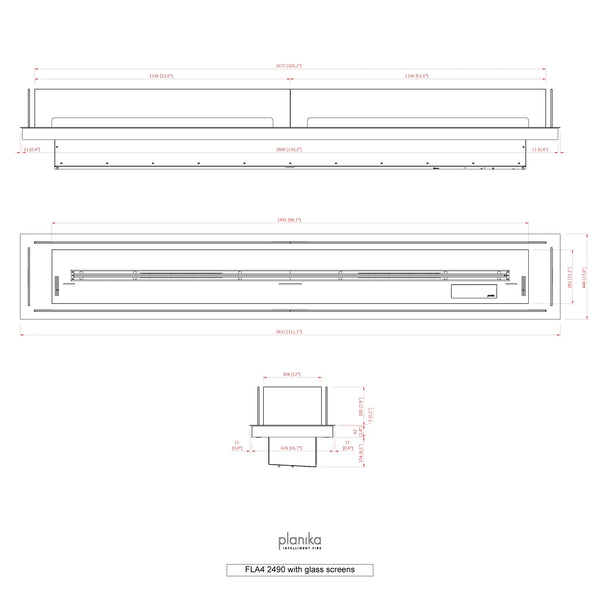 Bruciatore FLA4/FLA4+ 2490 con base da incasso