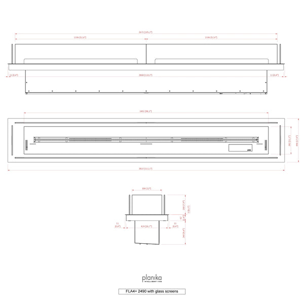 Bruciatore FLA4/FLA4+ 2490 con base da incasso