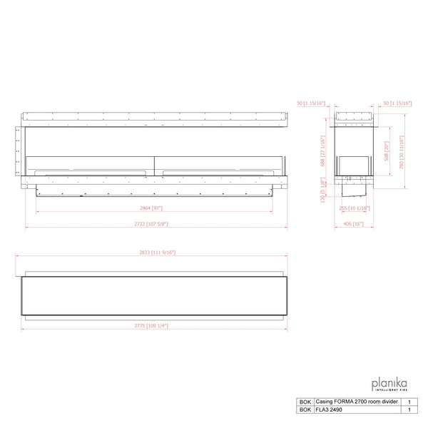 Forma 2700 Room Divider - Camino divisorio