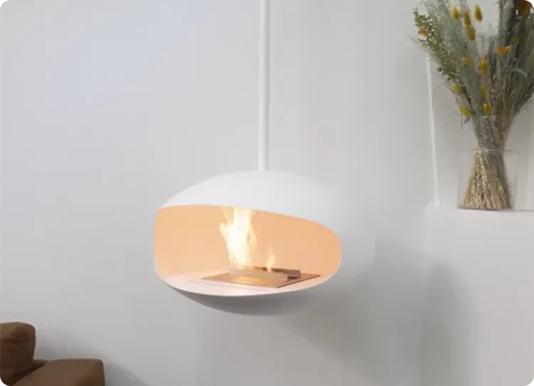 Caminetto Cocoon bianco