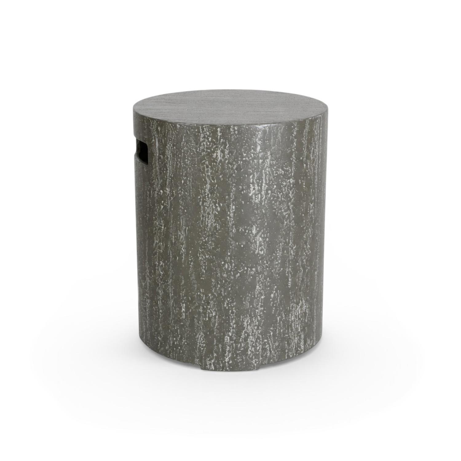 Enclosure Round Dark Travertine – Copribombola Gas Rotonda