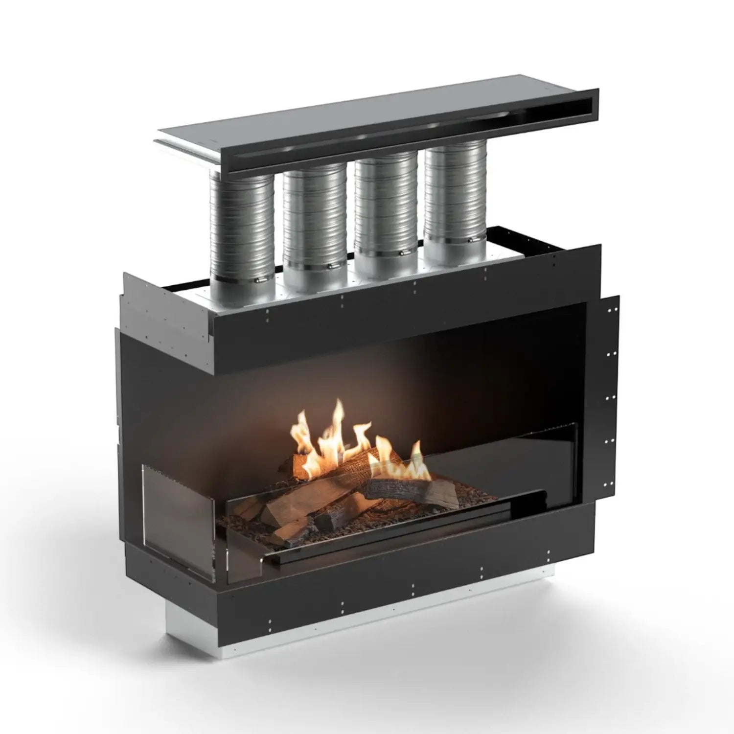 Flogs Box 1000 Angolo Sinistro (Ventilazione Interna) - Caminetto a Bioetanolo