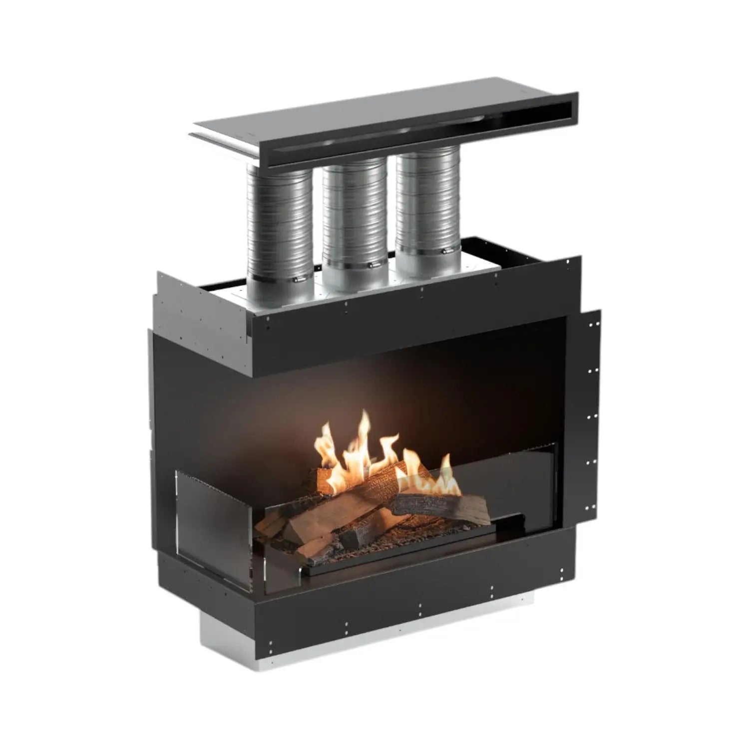 Flogs Box 800 Angolo Sinistro (Ventilazione Interna) - Caminetto a Bioetanolo