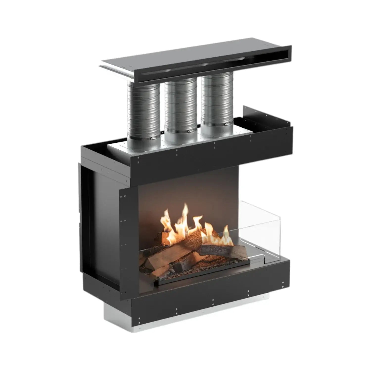 Flogs Box 800 Angolo Destro (Ventilazione Interna) - Caminetto a Bioetanolo