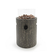 Lumi Stone Dark Travertine – Camino a gas da tavolo