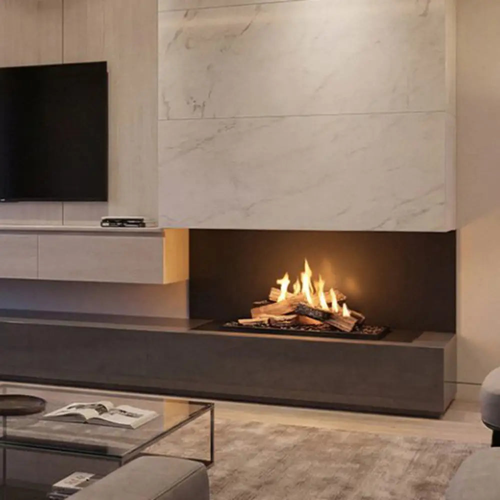 Planika FLA4 790 Flogs: Bruciatore a bioetanolo telecomandato con fiamme realistiche e ceppi decorativi