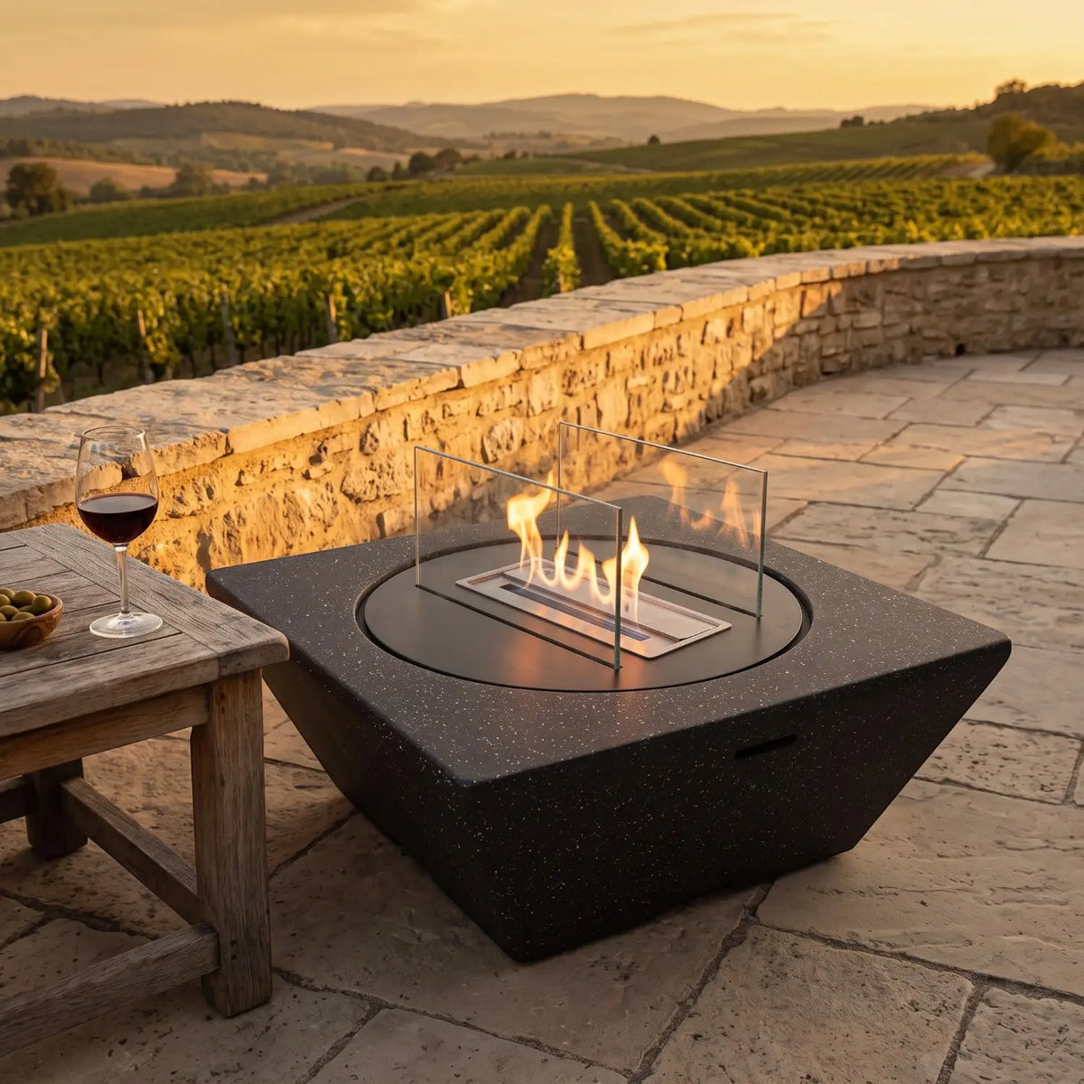 EMBER - Granite Black - Outdoor Bioethanol Fireplace