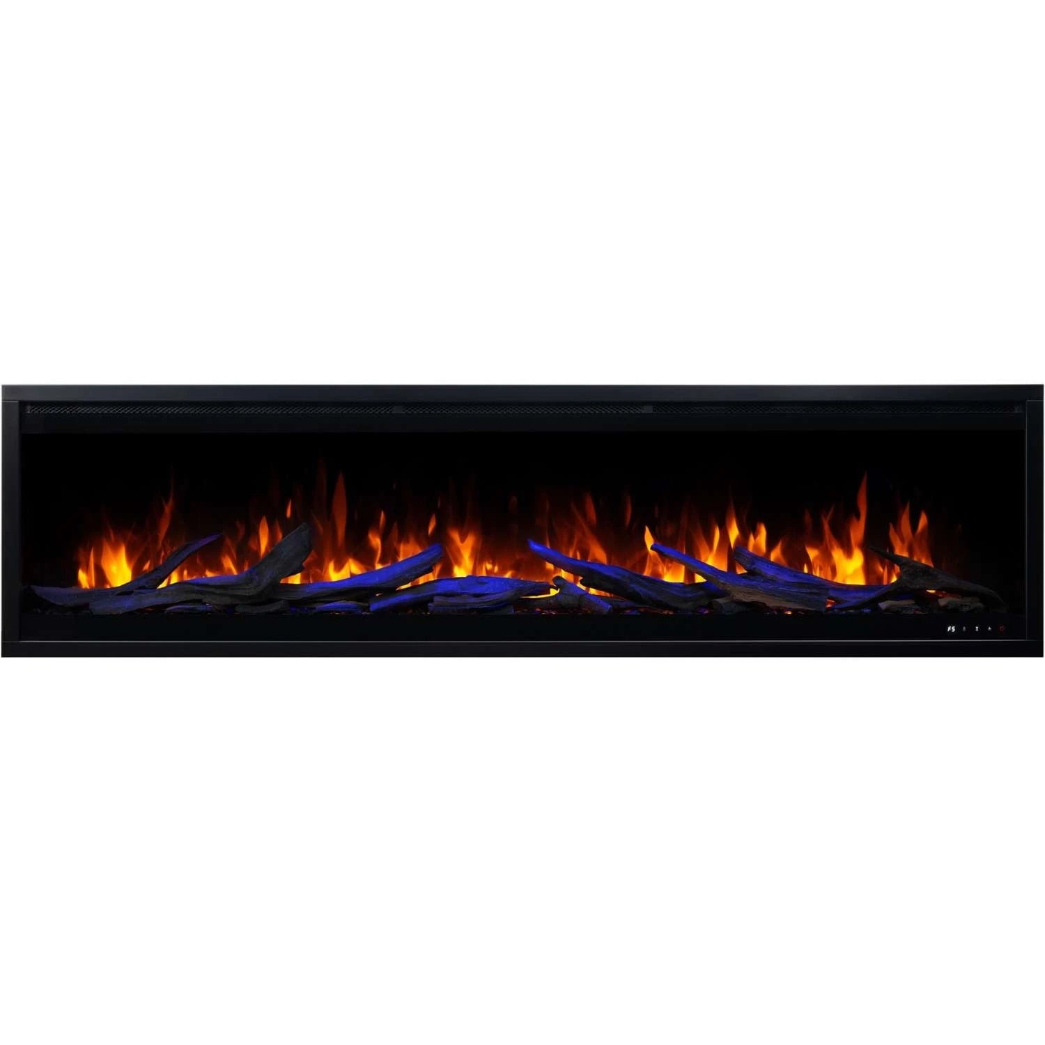 Royal 3D Wall-Mounted Electric Fireplace - Black - 180 cm