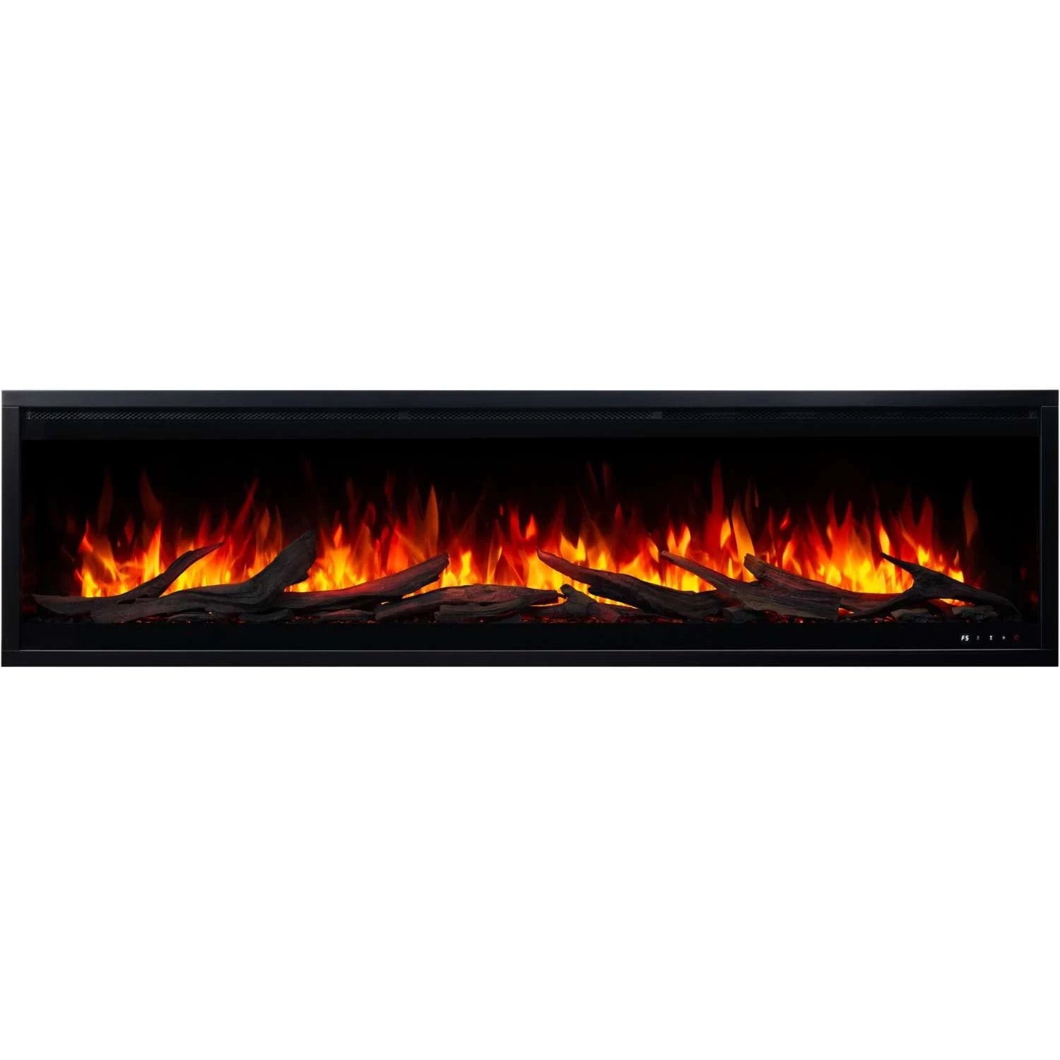 Royal 3D Wall-Mounted Electric Fireplace - Black - 180 cm