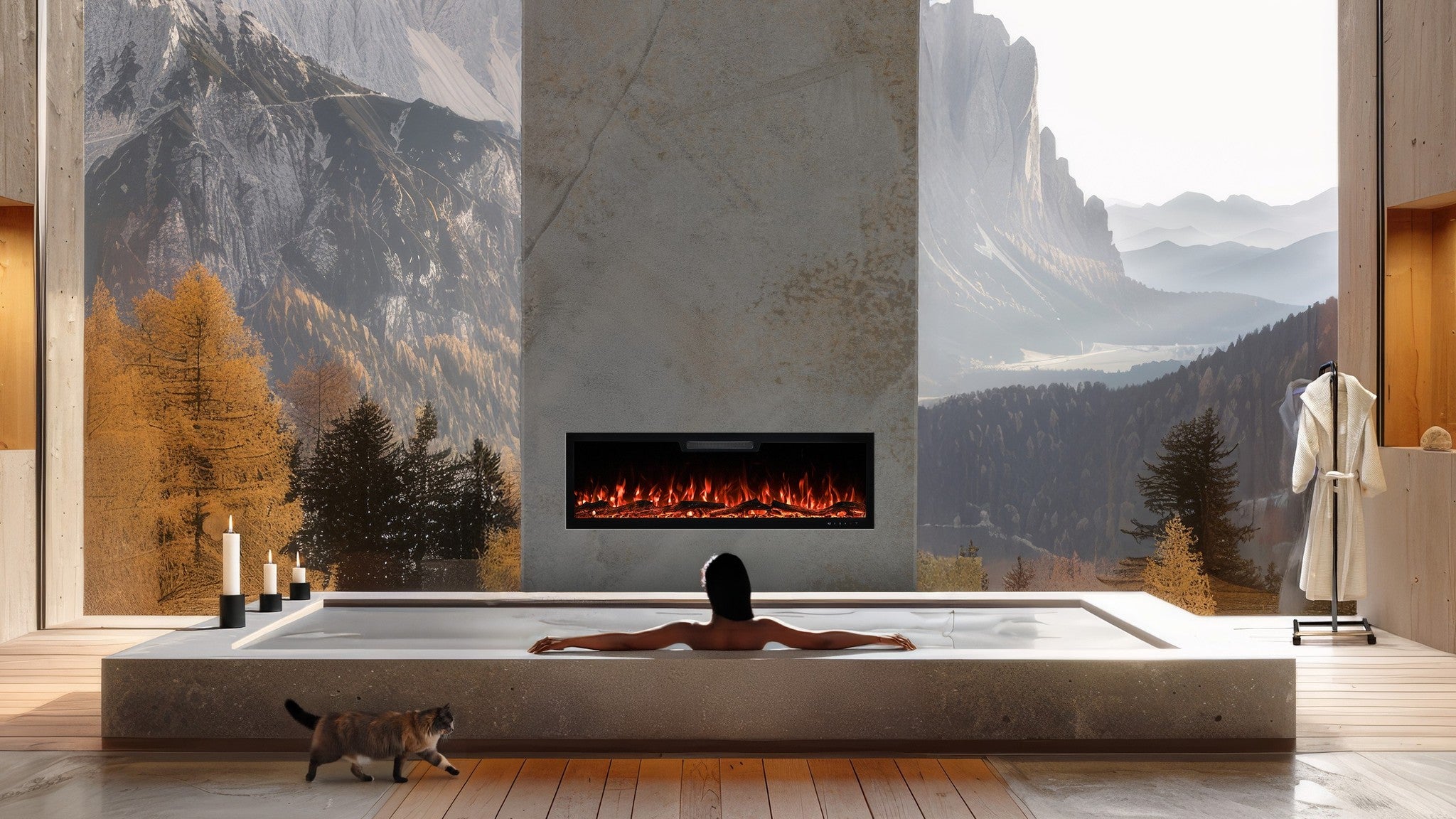 Aflamo Elite 153 cm Electric Fireplace