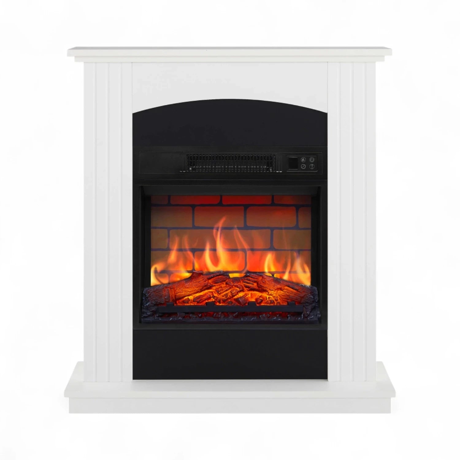 Caminetto elettrico Collins AF18B – Cornice bianca con inserto da 18"