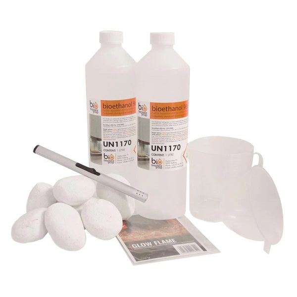 Decorations pack for bio fireplace