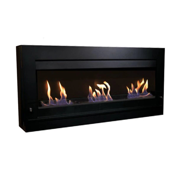 Biocamino da parete XL nero -  Fino a 4 Kw di calore