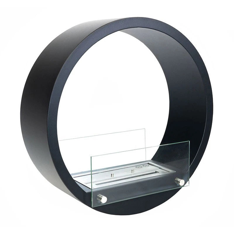 Biocamino rotondo dal design unico - Nero