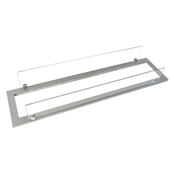 Cornice in acciaio e vetro per bruciatore Superior 100 cm