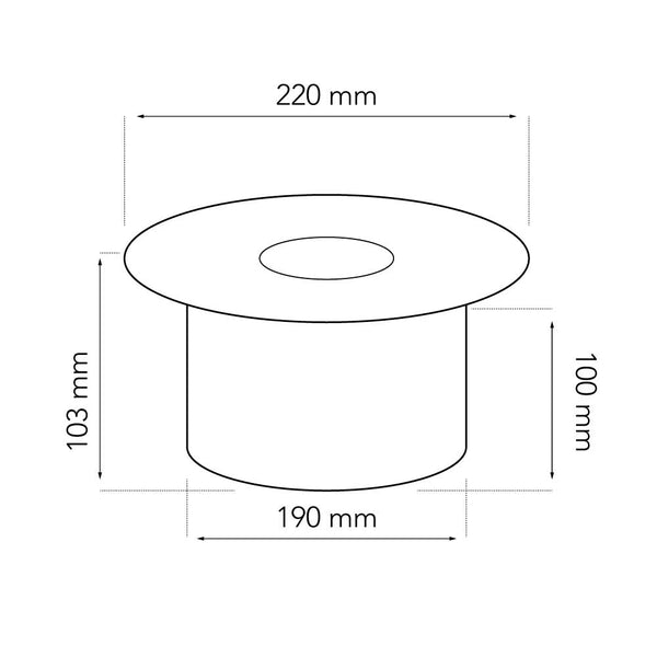 Bruciatore a bioetanolo rotondo - 2,5L - 22 cm