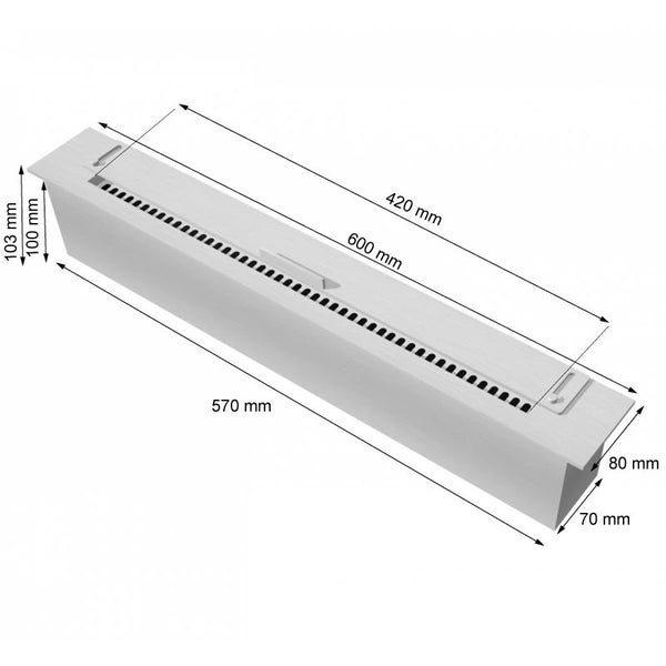 Bruciatore a bioetanolo Slimline - 60 cm