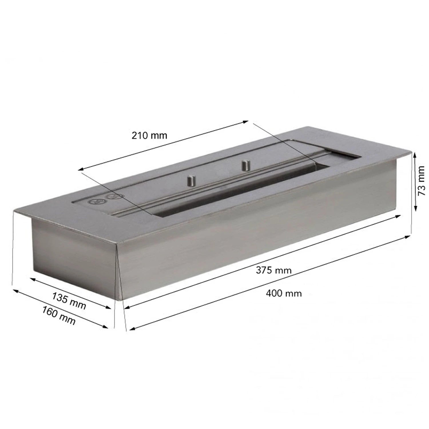 Bruciatore a bioetanolo Superior 2,0 litri - 40 cm