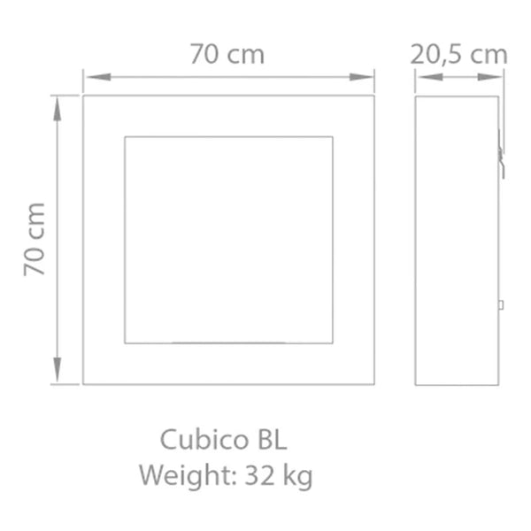 Safretti Cubico BL - Biocamino quadrato