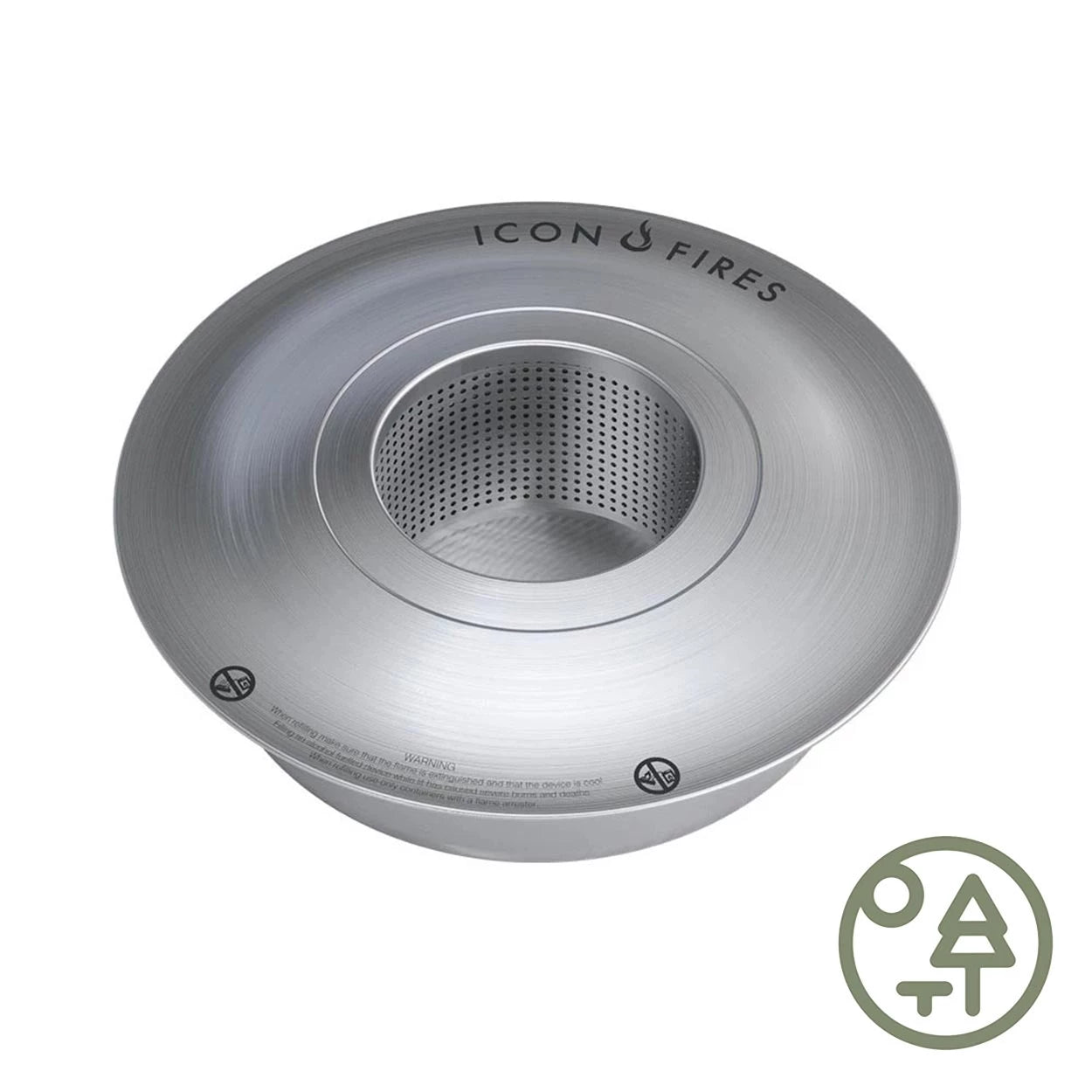 Icon Fires bruciatore rotondo in acciaio - 38 cm