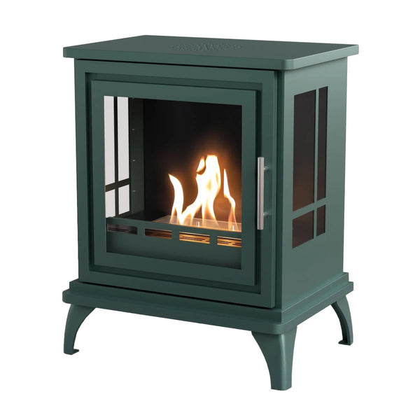 Nashville – Black Green Freestanding Bioethanol Stove