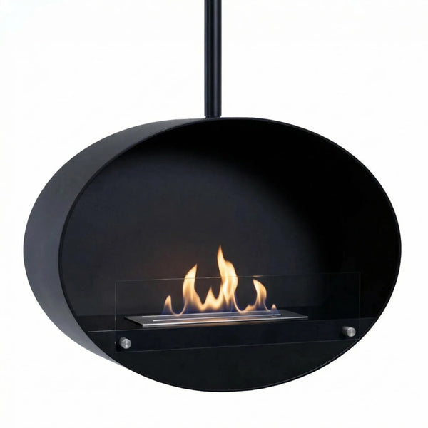 Halifax nero - Biocamino sospeso - 80cm