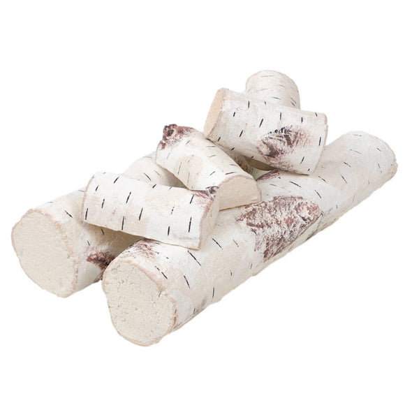 Legno di betulla ceramico decorativo - 6 pezzi