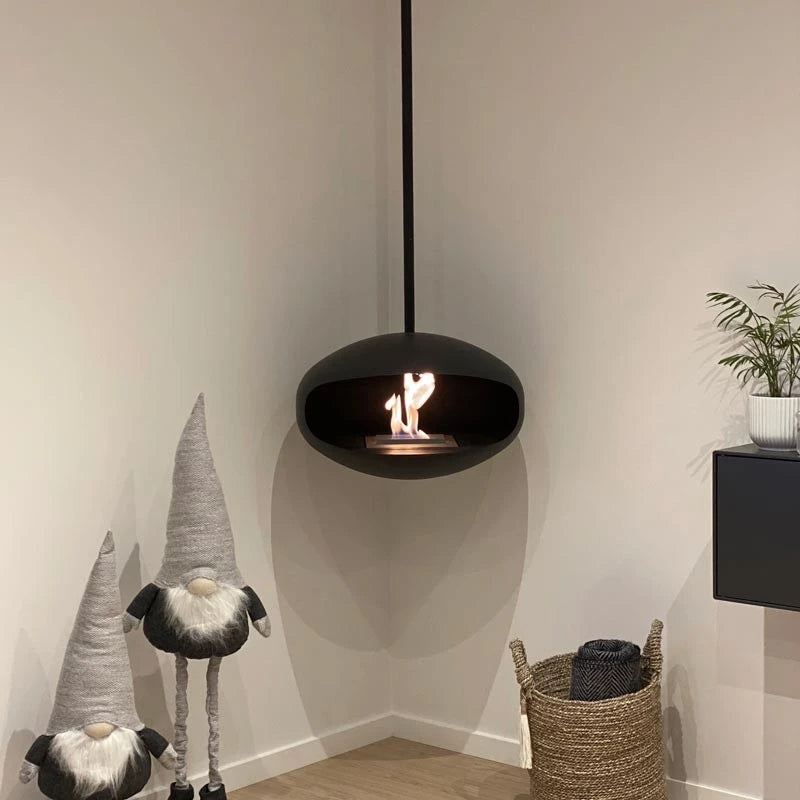 Cocoon Aeris - Biocamino sospeso nero con asta nera