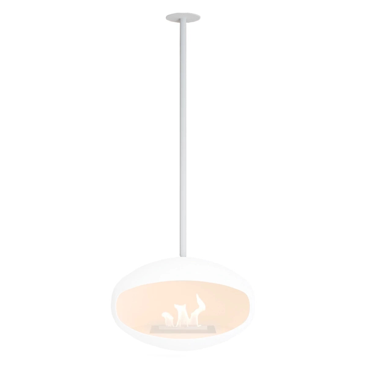 Staffa e asta da soffitto Coccon Fires bianche
