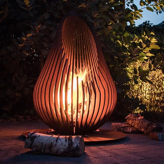 braciere in acciaio corten Dewdrop