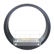 Round Built-in Bio Fireplace - Black