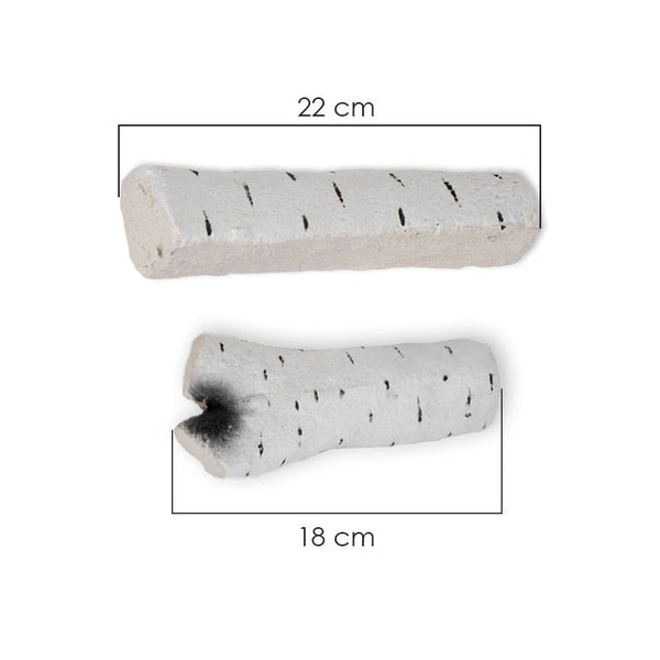 Legno di betulla decorativo in ceramica - 6 pezzi
