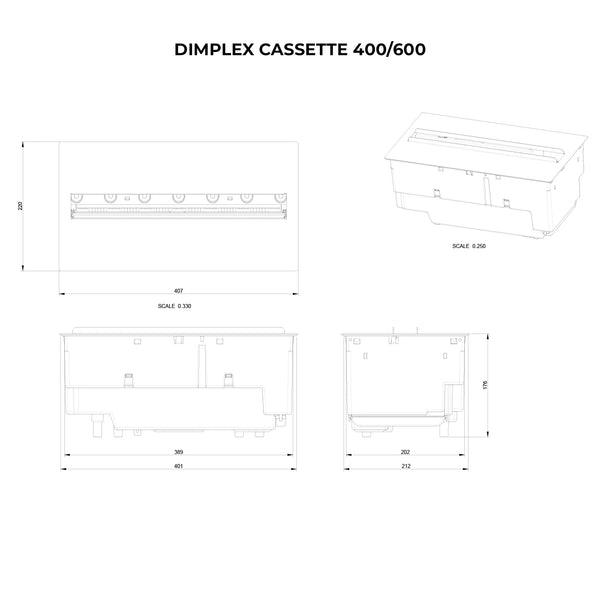 Cassette 400/600 - Bruciatore a vapore da incasso